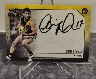 2011 Select Champions AFL Star Signature - SS7 Chris Newman - Richmond #622/800 • $90
