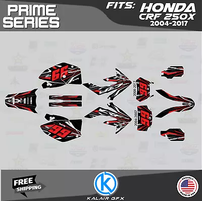 Graphics Kit For HONDA CRF250X (2004-2017) CRF 250X Prime Series - Red • $137.99