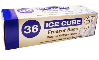 Tidzy Freezer Bags 36 Bags Makes 1008 Ice Cubes Per Bag BBQ Party Hot Summer  • £2.99
