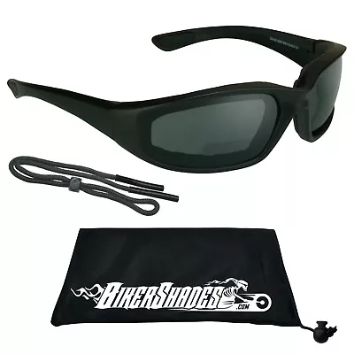 Motorcycle Bifocal Safety Z87 Reader Sunglasses Foam Padded Glasses 1.0 To 3.0 • $19.99