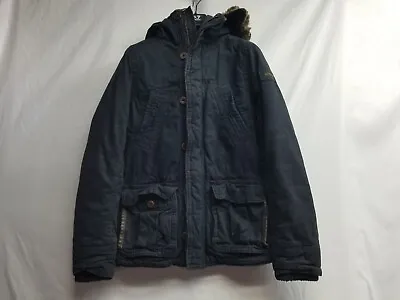  Abercrombie & Fitch Basin Mountain Fur Hood Military Parka Jacket  Size XL Kids • $69.85