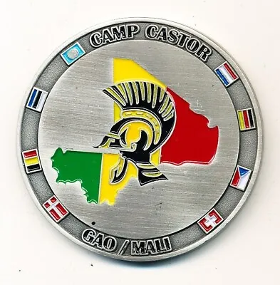 UNITED NATIONS CAMP CASTOR GAO / MALI MINUSMA Challenge Coin Medal 48mm • £12.82