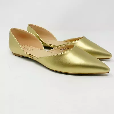 Brand New Refresh Hedy-01 Gold Ballerina Pointed Toe Flats Size 8.5 • $24.71