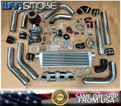 95-99 Eclipse Talon 2G 420A 2.0L T3T4 .63 Turbo Kit Manifold Intercooler BOV CH • $668.90