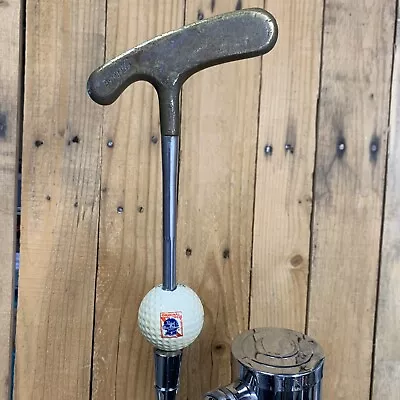 Pabst Blue Ribbon Golf Beer Keg TAP HANDLE Titleist Putter Club & Pbr Golf Ball • $64.99