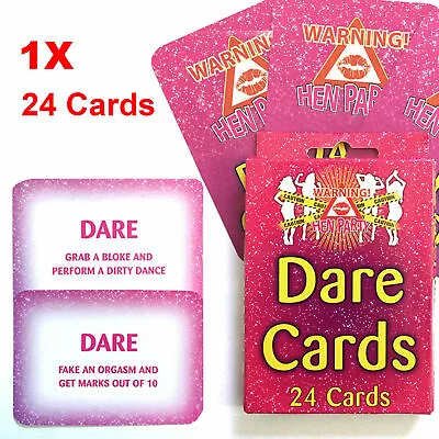 Dare Cards Hens Bachelorette 24 Pk Hen Party Night Game Fun Wedding Girls New • $7.95