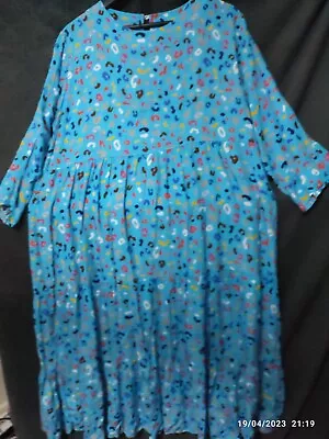 £20 • Buy Lagenlook Beautiful Blue Tiered  Long Summer Dress OS