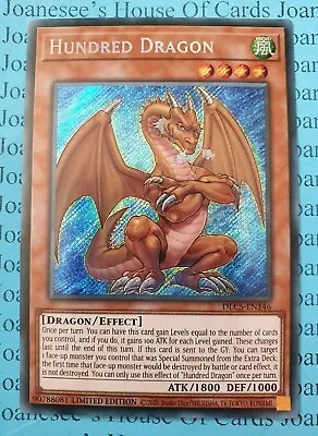 Hundred Dragon DLCS-EN146 Secret Rare Yu-Gi-Oh Card 1st Edition New • £3.99