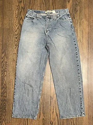 VTG Bullhead Baggy Jeans Mens 36x32 Wide Leg Denim Pants Y2K Skater 11.5 Leg • $89.99