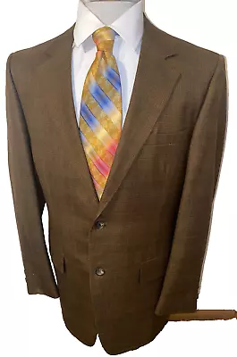 True Vintage Towncraft JC Penneys 40R Brown Plaid Wool Blazer Jacket Sport Coat • $34.99