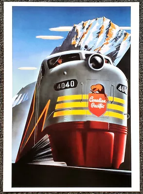 Canadian Pacific Railway Diesel 4040 Locomotive 1950 20x28 POSTER Reproduction • $16.99