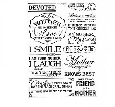 Mother Mom Mommy Friend Family Laugh Smile Phrase Scrapbook Craft Stickers • $1.99