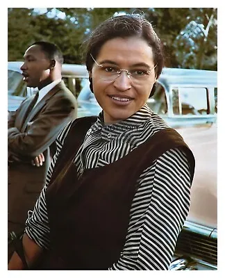 Rosa Parks & Martin Luther King Jr. Colorized 8x10 Photo • $8.49