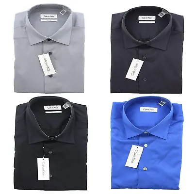 Calvin Klein Dress Shirt Men's CK Non-Iron Dobby Long Sleeve Dress Shirt • $19.99