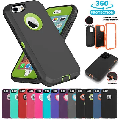 For IPhone 8 7 6 Plus SE 2020 Case Heavy Duty Shockproof Rugged Tough Hard Cover • $11.99