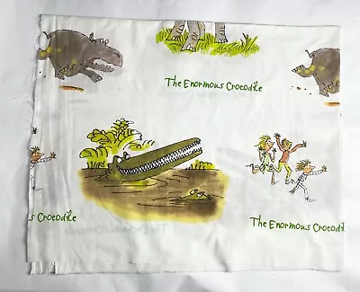 'The Enormous Crocodile' [ Quentin Blake ]  100% Cotton Fabric Vintage 50 Inch • £15.48