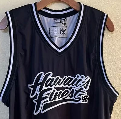 Hawaii Hi Finest Hawaiian Black Jersey Tank Top Size L • $29