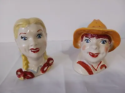 Vintage Regal China Old McDonald Boy & Girl Salt & Pepper Shakers • $14.39