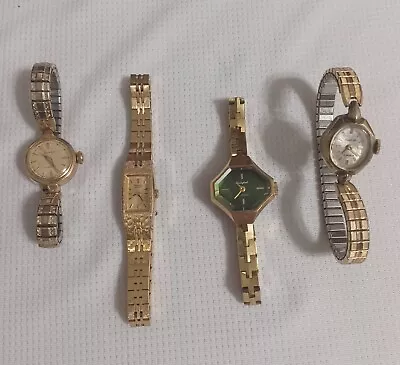 Lot Of 4 Vintage Womens Watches Croton Sheffield New England Seiko Not Running • $32