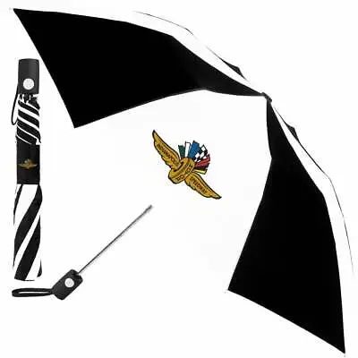 Indianapolis Motor Speedway Checkered Umbrella IMS Wings Wheel & Flags Logo • $39.99