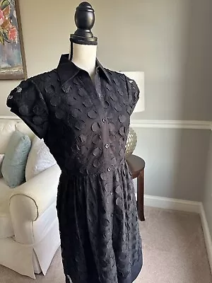 Adrianna Papell Dress Womens Black Vintage Inspired Fit And Flare Dress Size 8 • $16