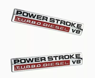 Pair For 05-10 Power Stroke Turbo Diesel V8 Super Duty Emblem 3D Badge Nameplate • $21.99