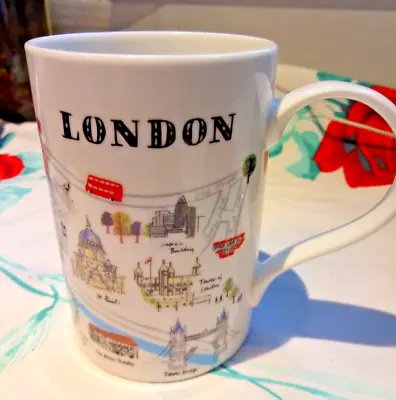 Alice Tait London Coffee Tea Mug Porcelain Big Ben Buckingham Palace 2008 • $14.99