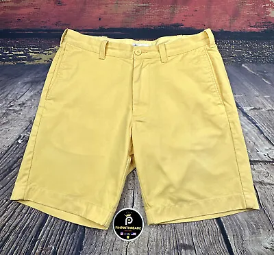 J Crew Mens Shorts Chino Sz 32 Yellow Casual Walk Golf Tennis Boat Preppy Cotton • $14