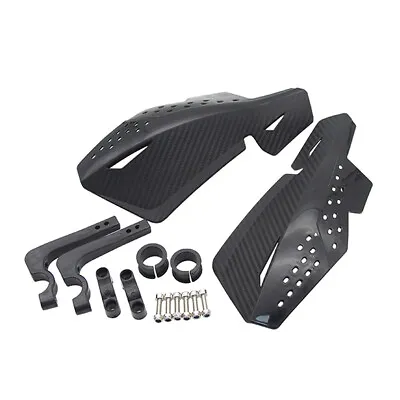 Motorcycle Hand Guard Protector Shield Handlebar Handguards Carbon Fiber Black • $25.10