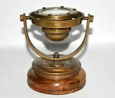 Brass Nautical Gimbal Compass Vintage Ship's Binnacle Gimballed Compass Gift • $33.03