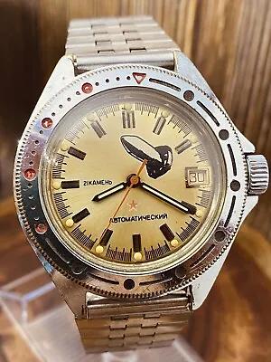 RARE Watch Vostok Amphibian Mechanical Automatic Wristwatch Serviced #6082 • $189