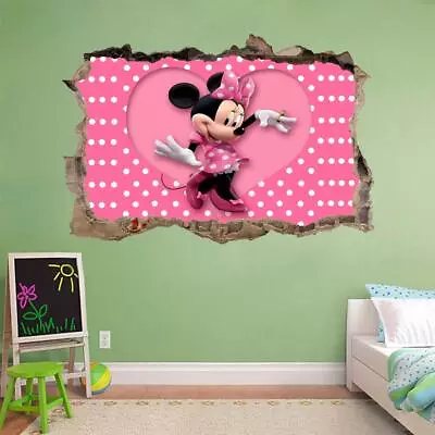 Minnie Mouse Disney Smashed Wall Decal Graphic Sticker Home Decor Art Mural J192 • $12.74