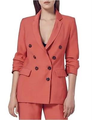 Viktoria And Woods Impressionist Blazer Jacket Size 6 Pockets Ruched Sleeve • $95
