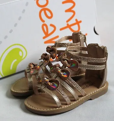 Jumping Beans Bow Toddler Girls Size 6 Enchanted Gladiator Sandals Rose Gold • $11.99