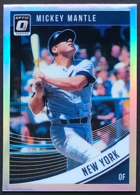 MICKEY MANTLE 2018 Panini Donruss Optic #165 Silver Holo Prizm NEW YORK YANKEES • $4.99