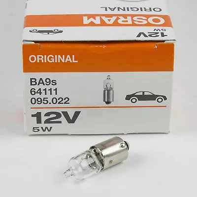 64111 5W 12V BA9s OSRAM Halogen GENUINE Interior H5W Brake Miniwatt Germany 1 PC • $9.89