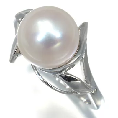 Auth MIKIMOTO Ring Akoya Pearl 9.5mm US5.75-6 14K 585 White Gold • $451.28