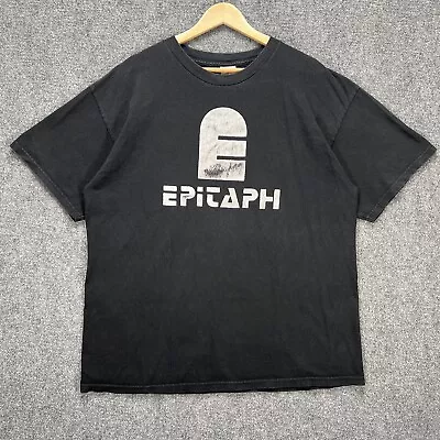 Vintage Epitaph Shirt Mens XL Black 90s Emo Punk Band Tee L7 Grunge Metal • $53.95