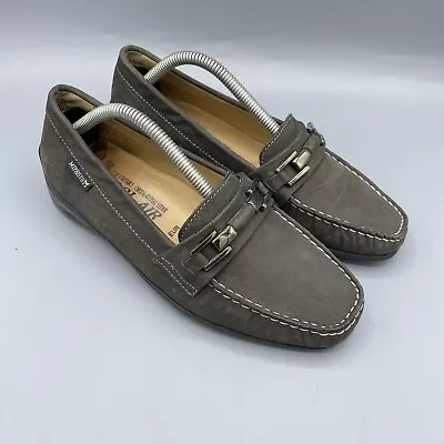 Mephisto Women’s Cool Air Olive Green Leather Comfort Flat Loafers Size 6.5 US • $8.84