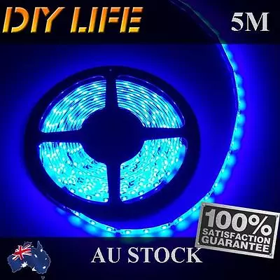 Waterproof 12V Blue 5M 3528 SMD 300 Leds LED Strips Led Strip Lights Led Lights • $10.99