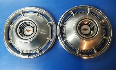 *TWO* Vintage 1966 Chevrolet Impala Bel Air 14  Hubcaps Wheel Covers USED. #3968 • $44.99