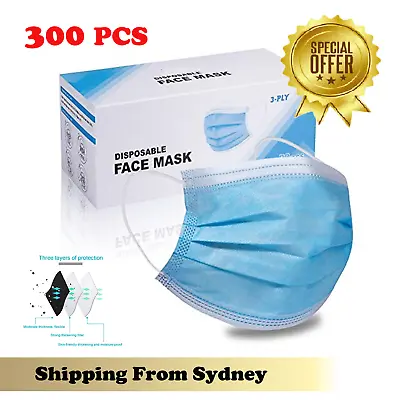 Up To 300 PCS Disposable Mask Protective Masks 3 Layer General Use • $1