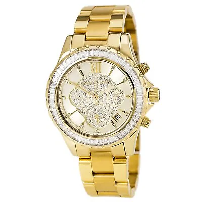 Michael Kors Women's MK5810 Watch Madison Crystal Gold Tone Dial And Bracelet • $129.99