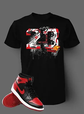 Big And Tall Small Graphic 23 Tee Shirt To Match Air J1 Bred Sneaker Sport T • $21.99