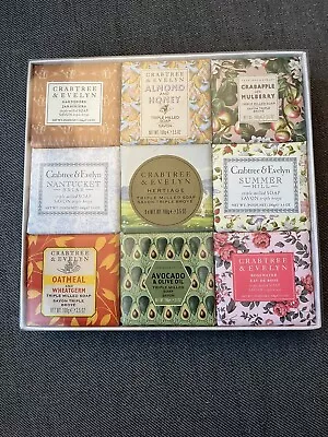 Crabtree & Evelyn HERITAGE COLLECTION Triple-Milled BAR SOAP Set NEW 9 Scents • $41.99