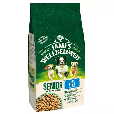 James Wellbeloved Senior Dog Food Fish & Rice For Older Dogs 2kg Bag • £12.79