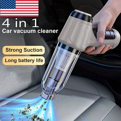 4 In 1 Upgrade Car Vacuum Cleaner Air Blower Wireless Handheld Rechargeable Mini • $17.66