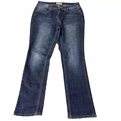 Earl Womens Jeans Size 8 Straight Leg Mid Rise Medium Ladies Denim 30x30 • £19.46