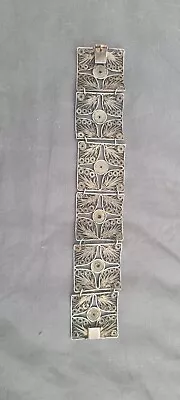 Vintage Sterling Silver Links Bracelet - Filigree Panel Links • $40