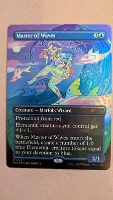 MTG: Secret Lair - Master Of Waves - Foil - Lauren YS - NM - #1278 - With Token • £1.20